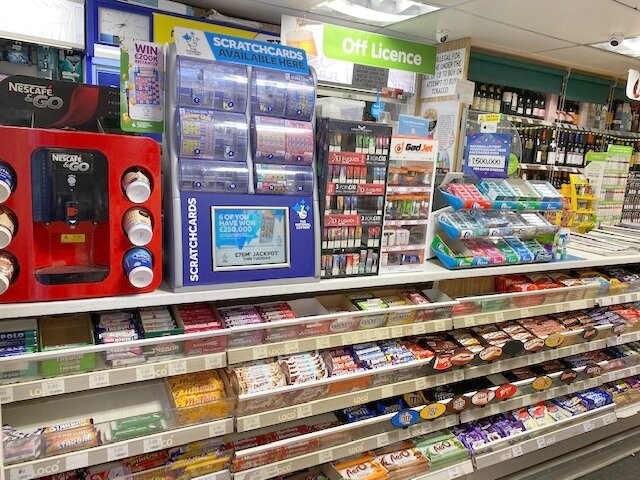 Sold newsagents store in Liverpool with product displays
